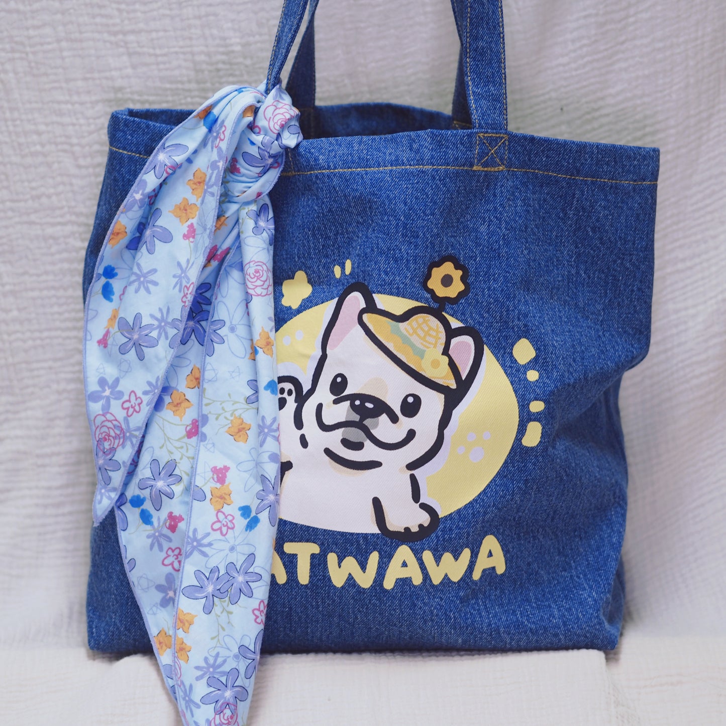 SunnyPaws Denim Tote