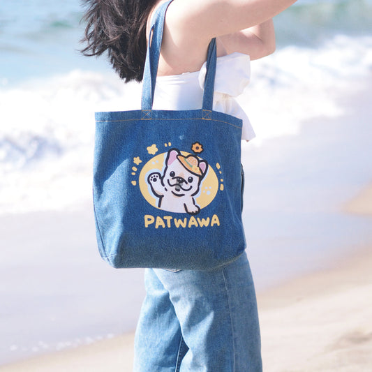 SunnyPaws Denim Tote