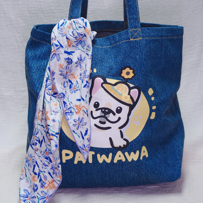 SunnyPaws Denim Tote