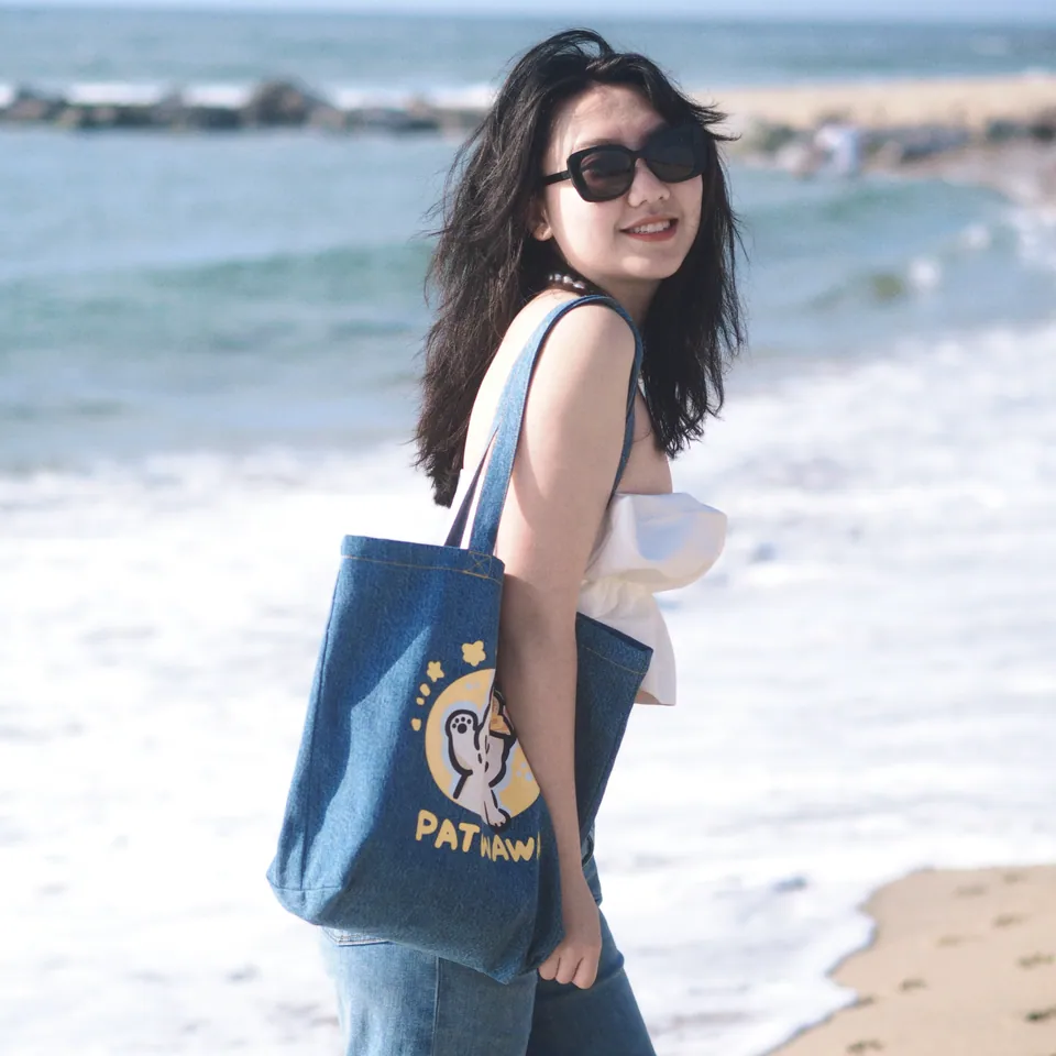 SunnyPaws Denim Tote